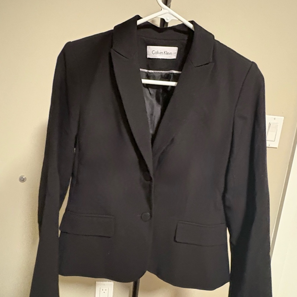 Calvin Klein Black Blazer Tailored Suit Jacket